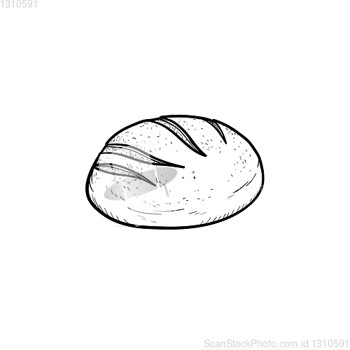 Image of Loaf hand drawn sketch icon.