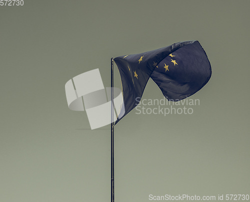 Image of Vintage looking EU flag