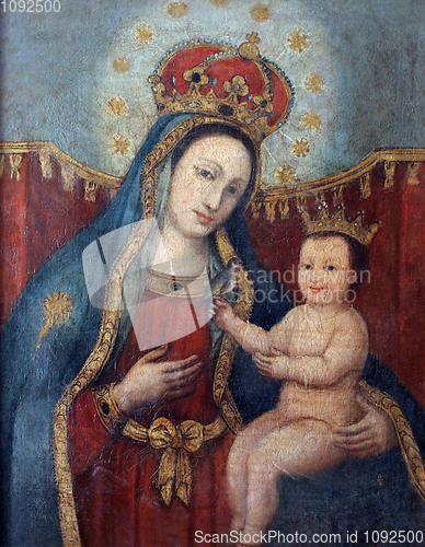 Image of Blessed Virgin Mary with baby Jesus