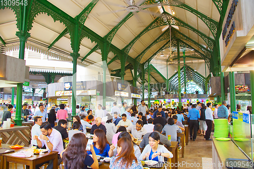 Image of People indoor food court. Singapore