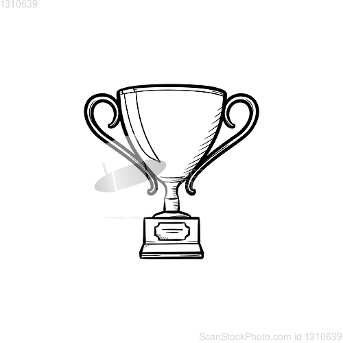 Image of Award hand drawn sketch icon.