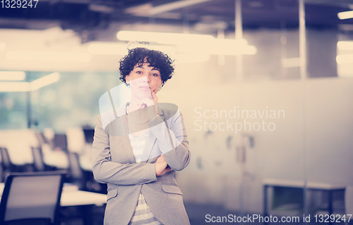 Image of Portrait of successful female software developer