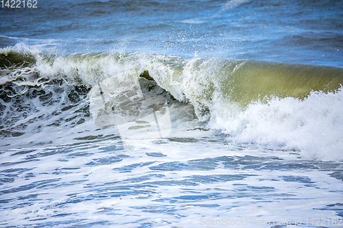 Image of stormy ocean scenery background