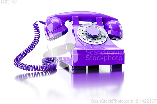 Image of old purple dial-up phone