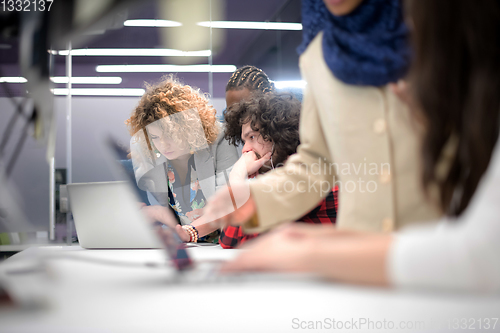 Image of multiethnics team of software developers working together