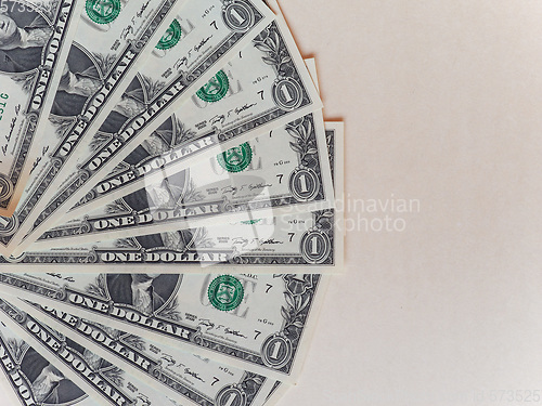 Image of Dollar (USD) notes, United States (USA) with copyspace