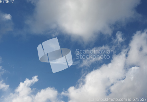 Image of Blue sky with clouds background
