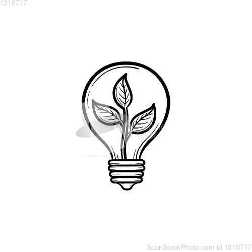 Image of Ecology energy hand drawn sketch icon.