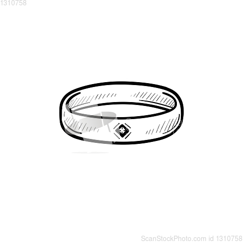 Image of Bracelet hand drawn sketch icon.