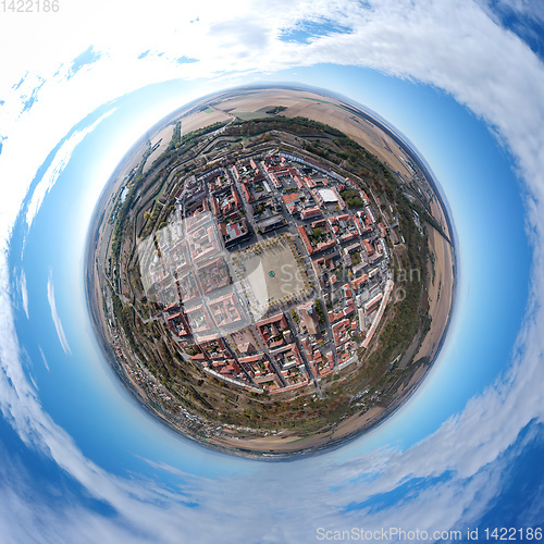 Image of little planet Neuf Brisach Alsace France