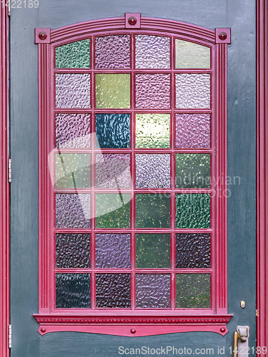 Image of colorful door window
