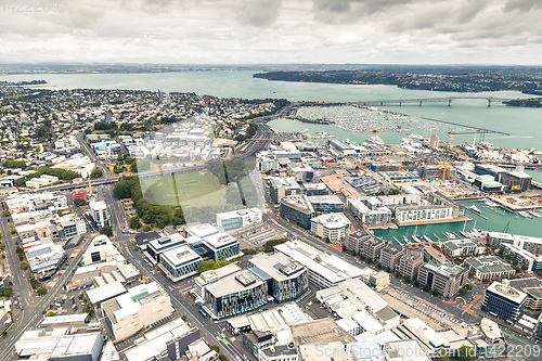 Image of view to the Auckland harbour New Zealand