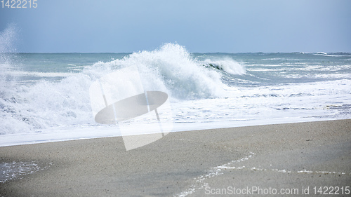 Image of stormy ocean scenery background