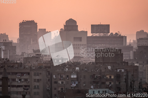 Image of sunset scenery at Cairo Egypt