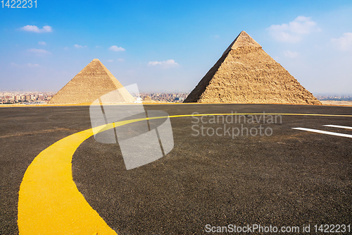 Image of Pyramids at Giza Cairo Egypt