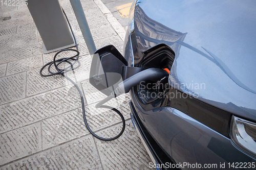 Image of charge electric car