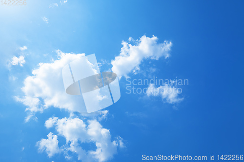 Image of blue sky background texture