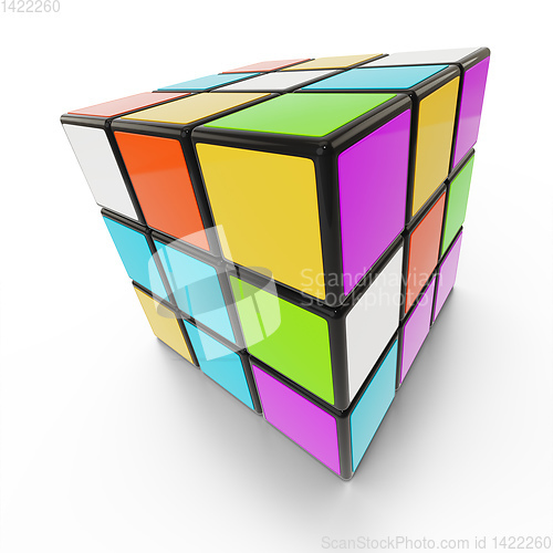 Image of rubik\'s cube puzzle solution symbol