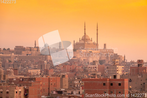 Image of sunset scenery at Cairo Egypt