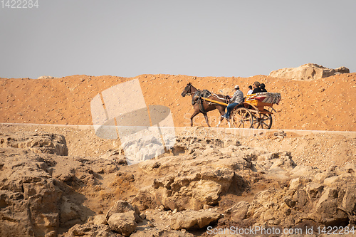 Image of horse ride in the desert Cairo Egypt