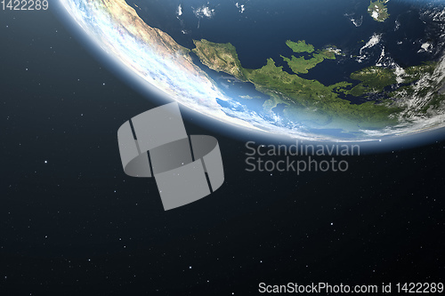 Image of earth space view europe