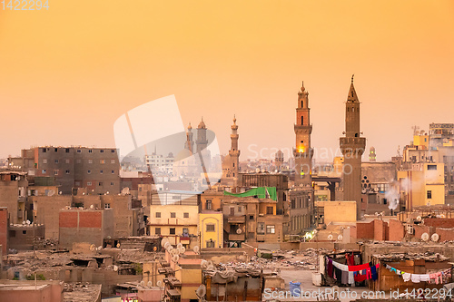 Image of sunset scenery at Cairo Egypt