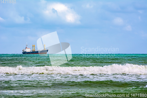 Image of Dry cargo ship in the Sea