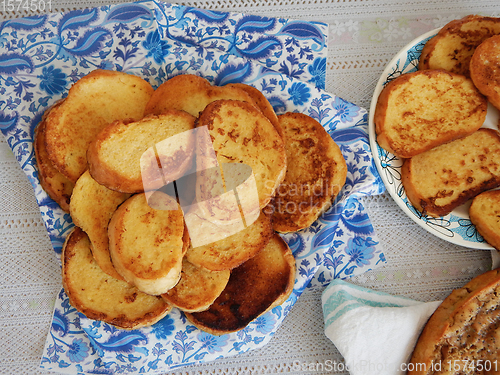 Image of Fried slices of white bread.