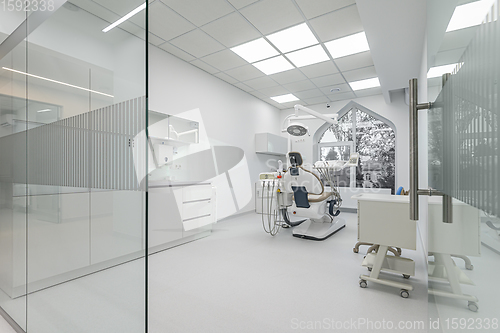 Image of Interior of dentistry medical office, special equipment