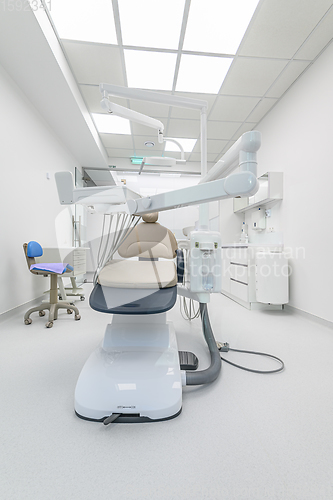 Image of Interior of dental surgery room with special equipment