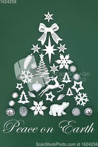 Image of Peace on Earth Abstract Christmas Tree