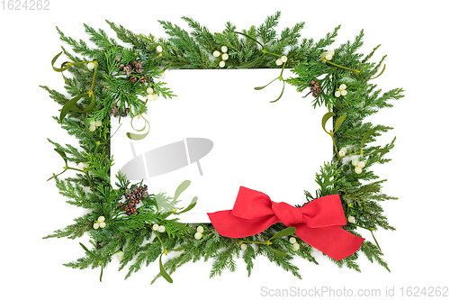 Image of Christmas Holiday Festive Background Border