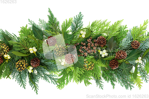 Image of Winter Greenery Decorative Arrangement