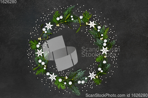 Image of Christmas and Winter Solstice Wreath Decoration 