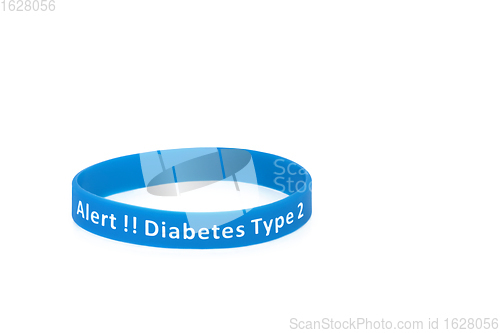 Image of Diabetes Type 2 Alert Wristband in Blue
