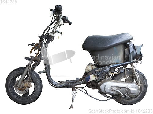 Image of Disassembled scooter