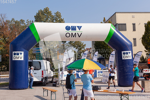 Image of Altötting/Germany/ Bavaria-13.September: OMV Half Marathon Altötting 2020