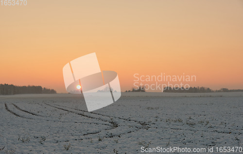 Image of Winter peaceful sunrise