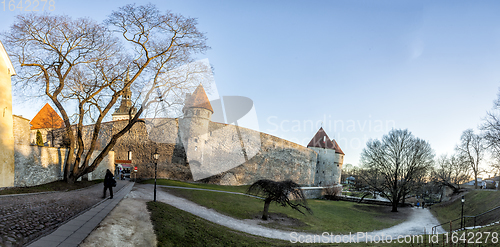 Image of Medieval city wall of Tallinn, Estonia