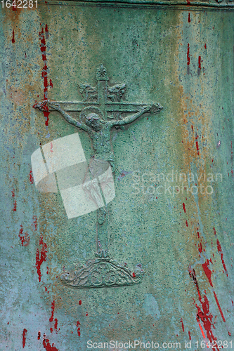 Image of Old metalic Crucifix 