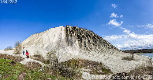Image of Large mining Spoil tip hill  in Rummu quarry, Estonia