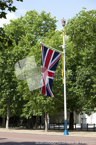 Image of Flagpole with british flag