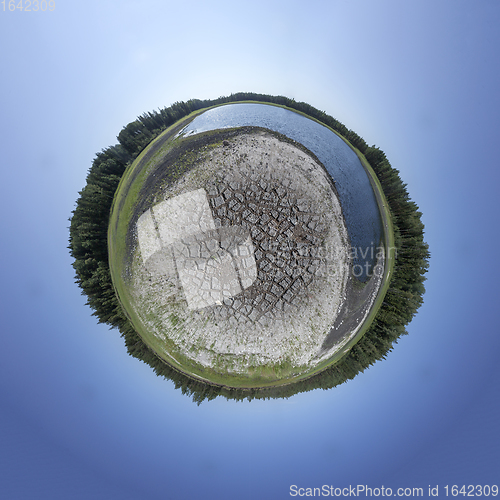 Image of Dried Out Lake Tiny Planet