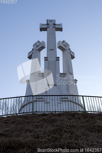 Image of Monument of Three Crosses in Vilnius
