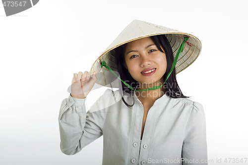 Image of asian girl vietnamese style