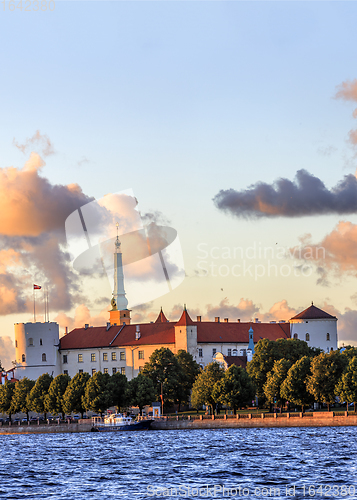 Image of Riga Old Town during sunset time