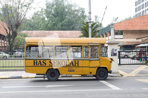 Image of Yellow school bus in Malaysia