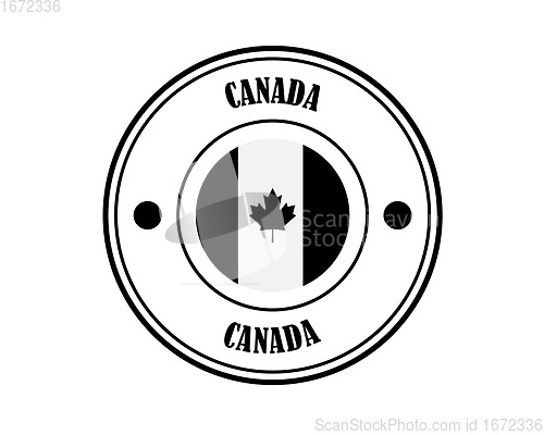Image of canada round stamp