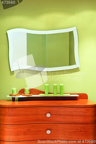 Image of Mirror and drawers