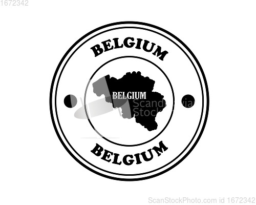 Image of round stamp Belgium